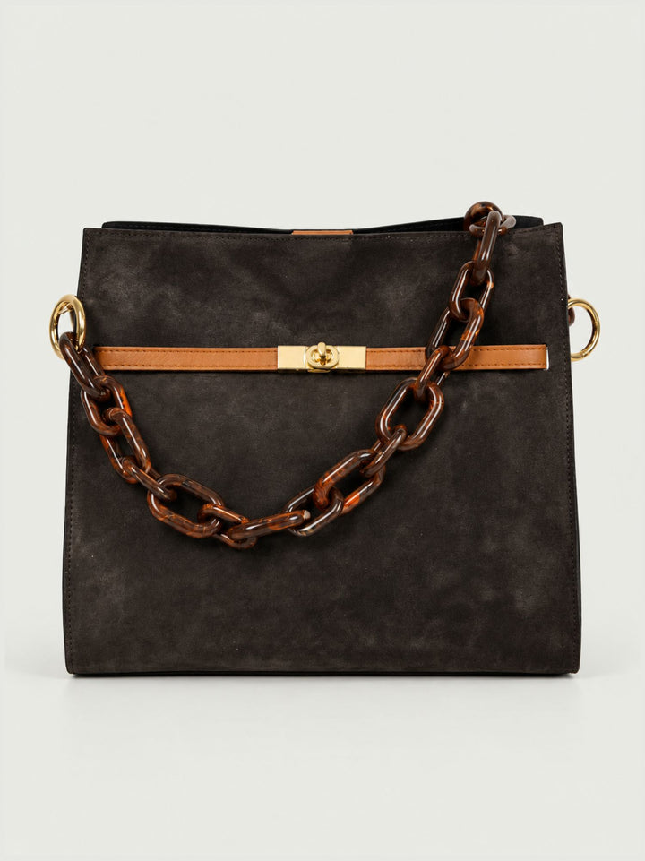 Borsa a spalla Rory in camoscio moro RORY CAM T.MORO BIMOR 