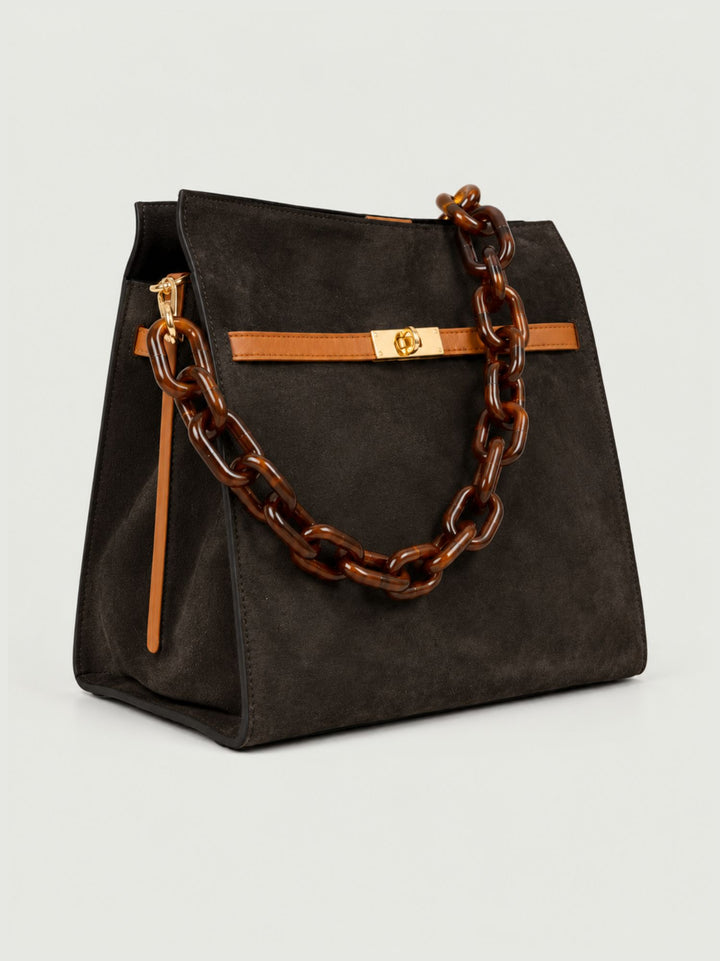 Borsa a spalla Rory in camoscio moro RORY CAM T.MORO BIMOR 