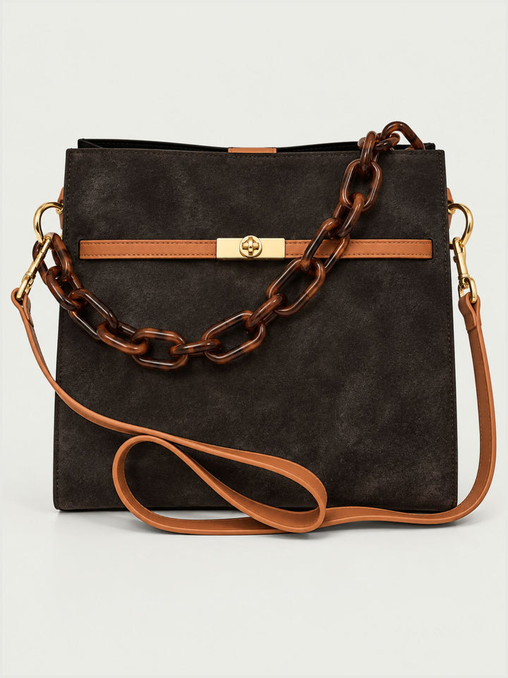 Borsa a spalla Rory in camoscio moro RORY CAM T.MORO BIMOR 