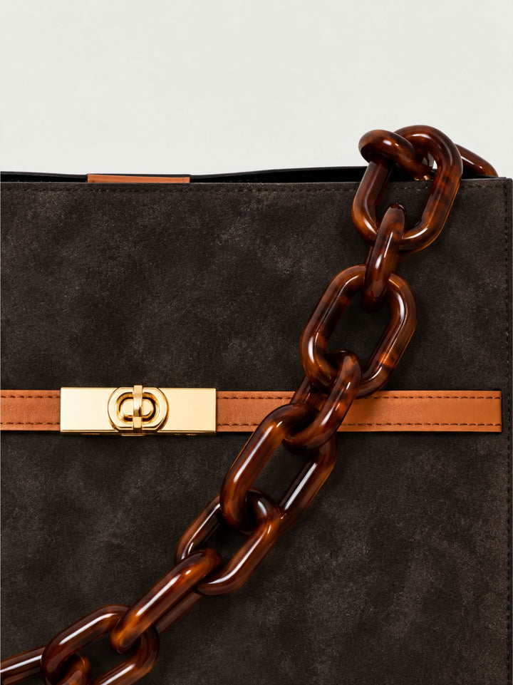Borsa a spalla Rory in camoscio moro RORY CAM T.MORO BIMOR 