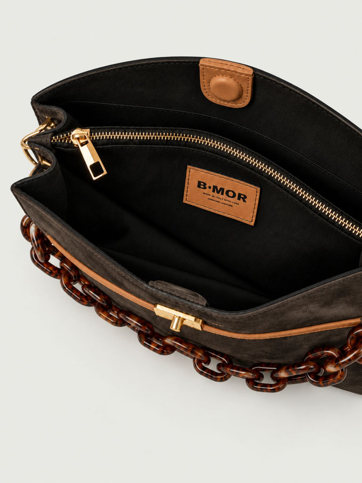 Borsa a spalla Rory in camoscio moro RORY CAM T.MORO BIMOR 