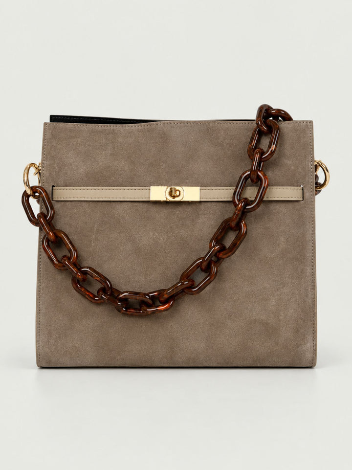 Borsa a spalla Rory in camoscio tortora RORY CAM TORTORA BIMOR 