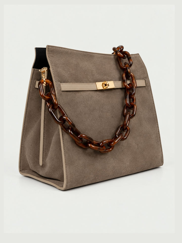 Borsa a spalla Rory in camoscio tortora RORY CAM TORTORA BIMOR 