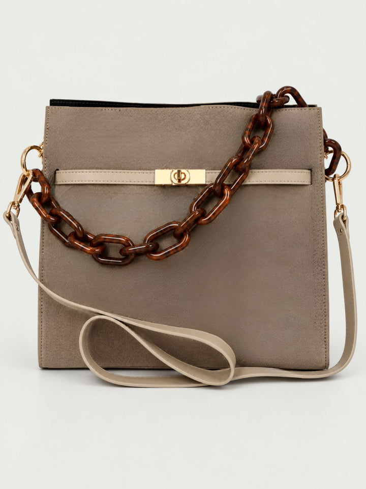 Borsa a spalla Rory in camoscio tortora RORY CAM TORTORA BIMOR 