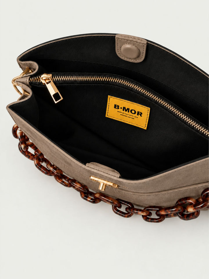 Borsa a spalla Rory in camoscio tortora RORY CAM TORTORA BIMOR 
