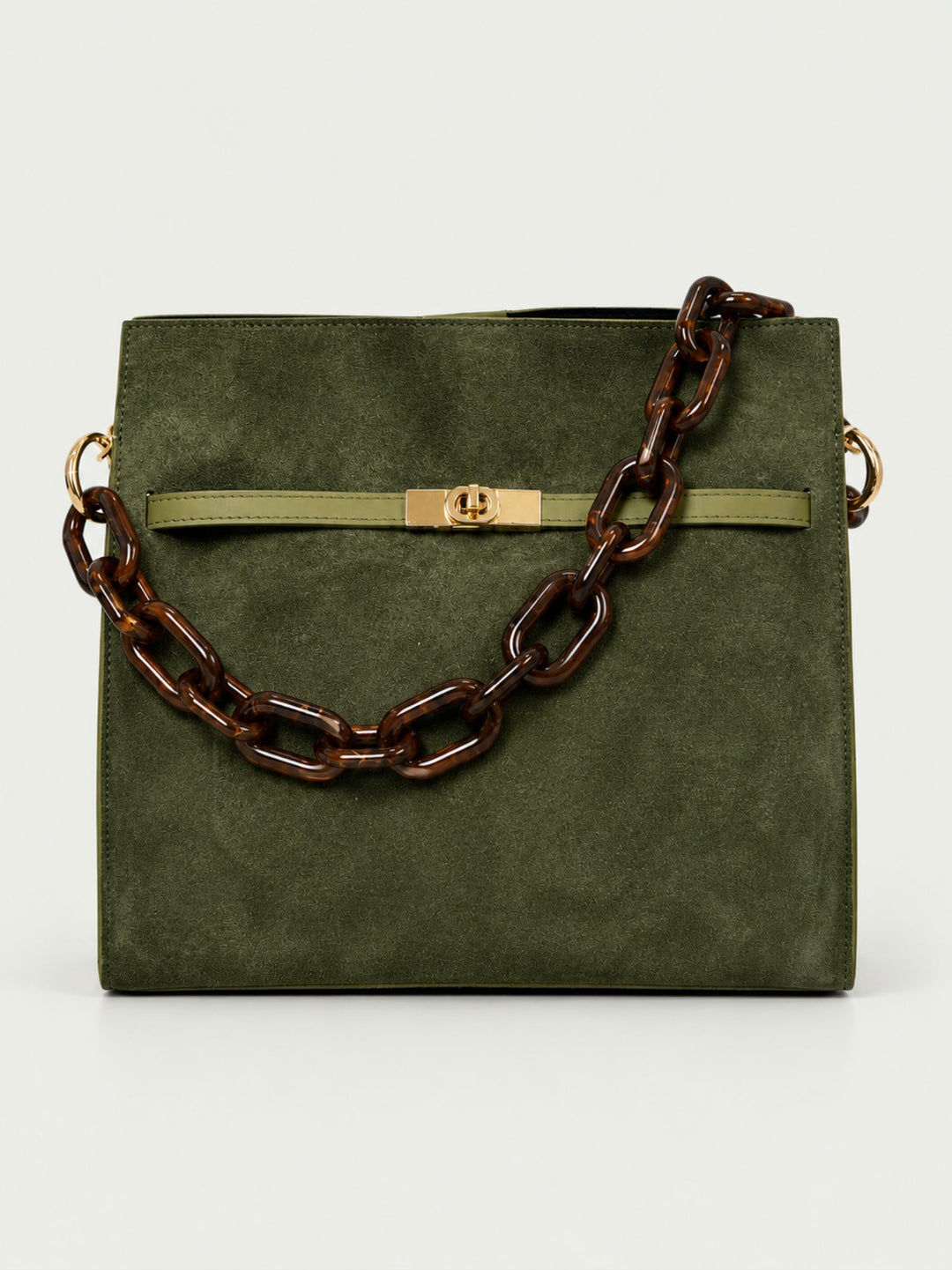 Borsa a spalla Rory in camoscio verde RORY CAM VERDE BIMOR 