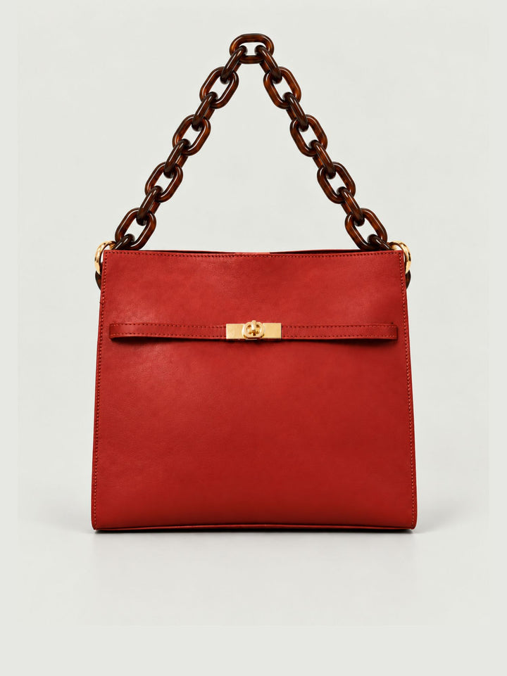 Borsa a spalla Rory in pelle mattone RORY MATTONE BIMOR 