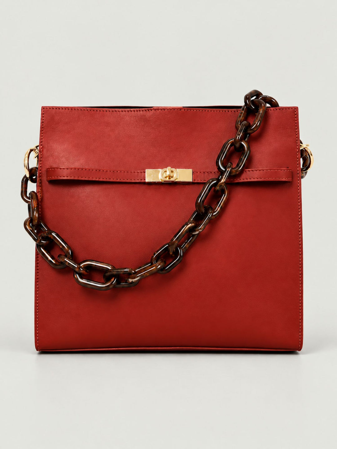 Borsa a spalla Rory in pelle mattone RORY MATTONE BIMOR 