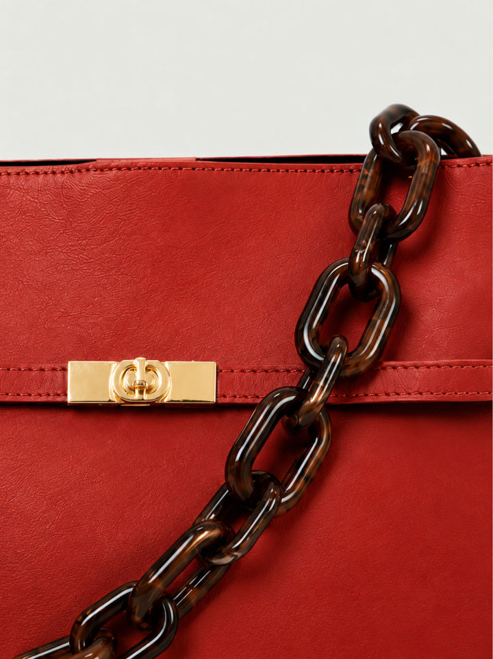 Borsa a spalla Rory in pelle mattone RORY MATTONE BIMOR 