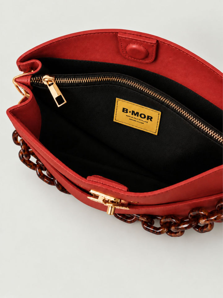 Borsa a spalla Rory in pelle mattone RORY MATTONE BIMOR 