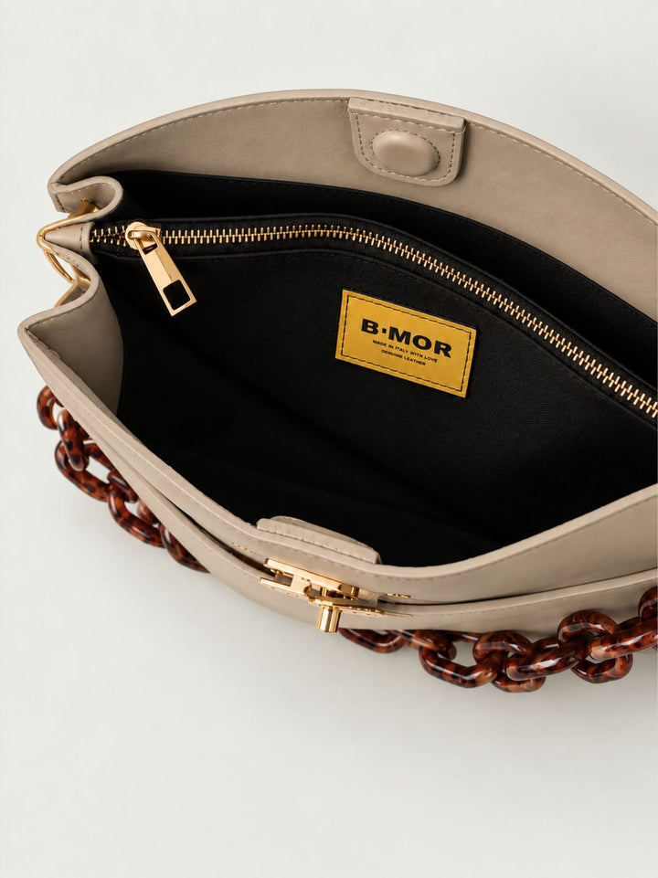 Borsa a spalla Rory in pelle tortora RORY TORTORA BIMOR 