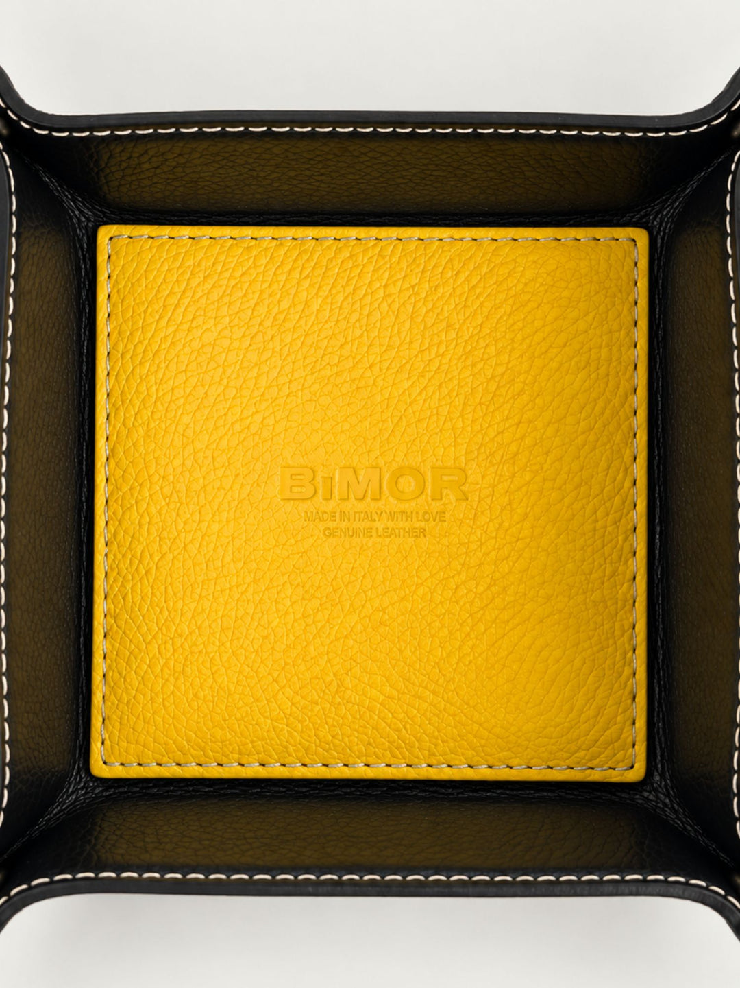 Svuotatasche in pelle bicolore nero giallo SVUOTATASCHE NERO/GIALLO BIMOR 