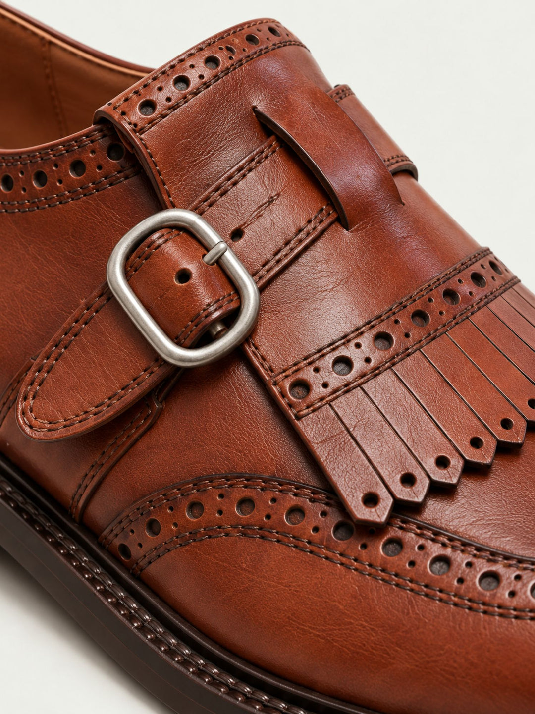 Monk strap in pelle martellata castagna TOKYO CASTAGNA ANDREA MORANDO 