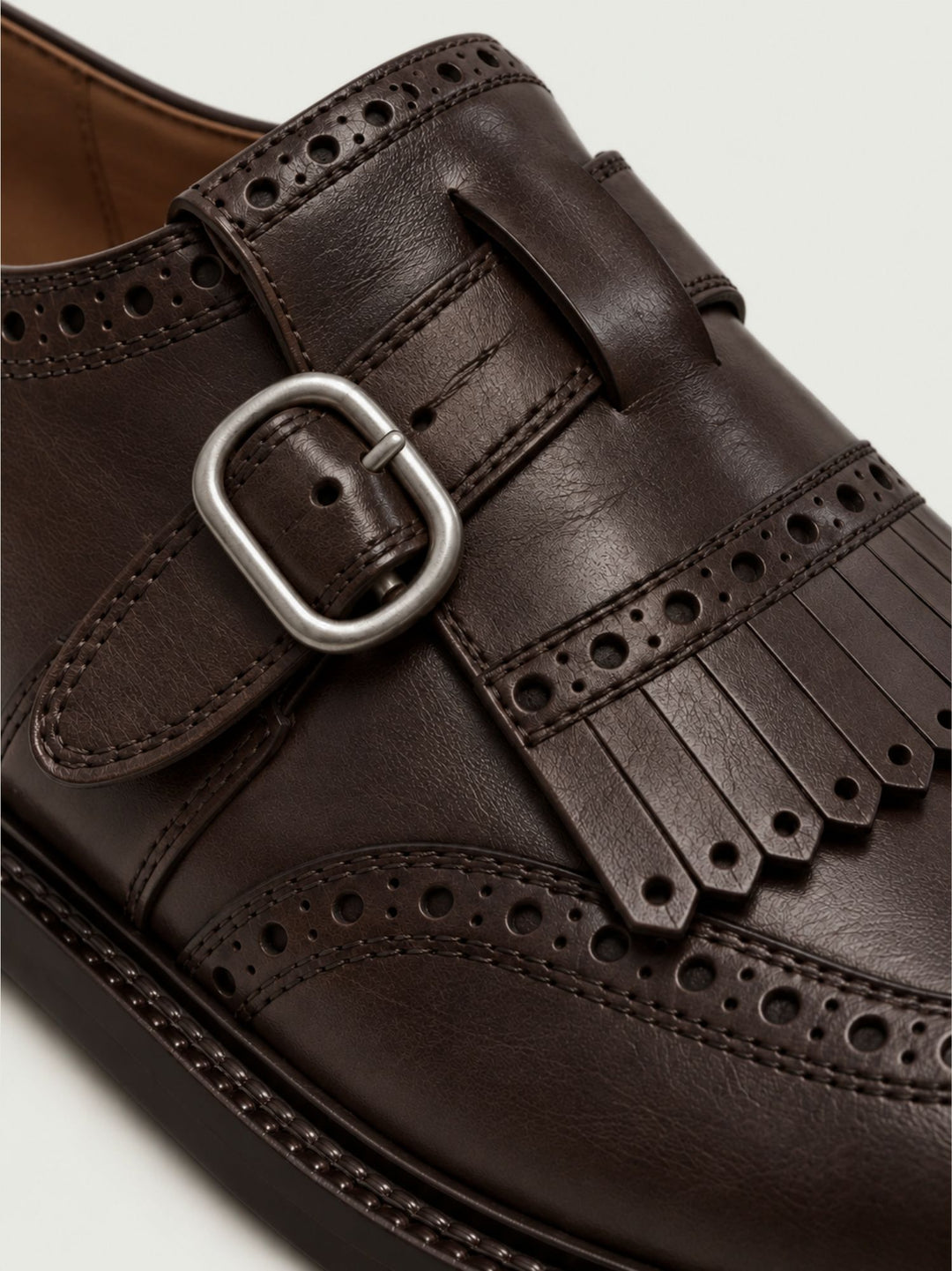 Monk strap in pelle martellata cioccolato TOKYO CIOCCOLATO ANDREA MORANDO 