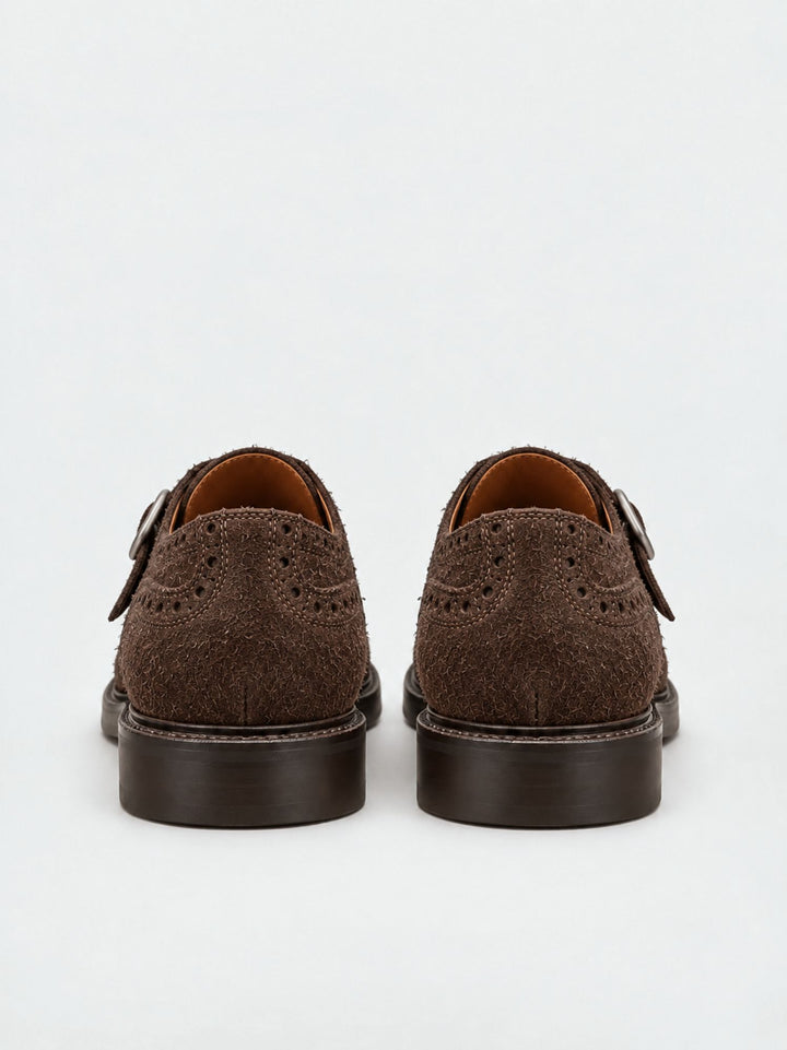 Monk strap in pelle scamosciata testa di moro TOKYO MORO ANDREA MORANDO 