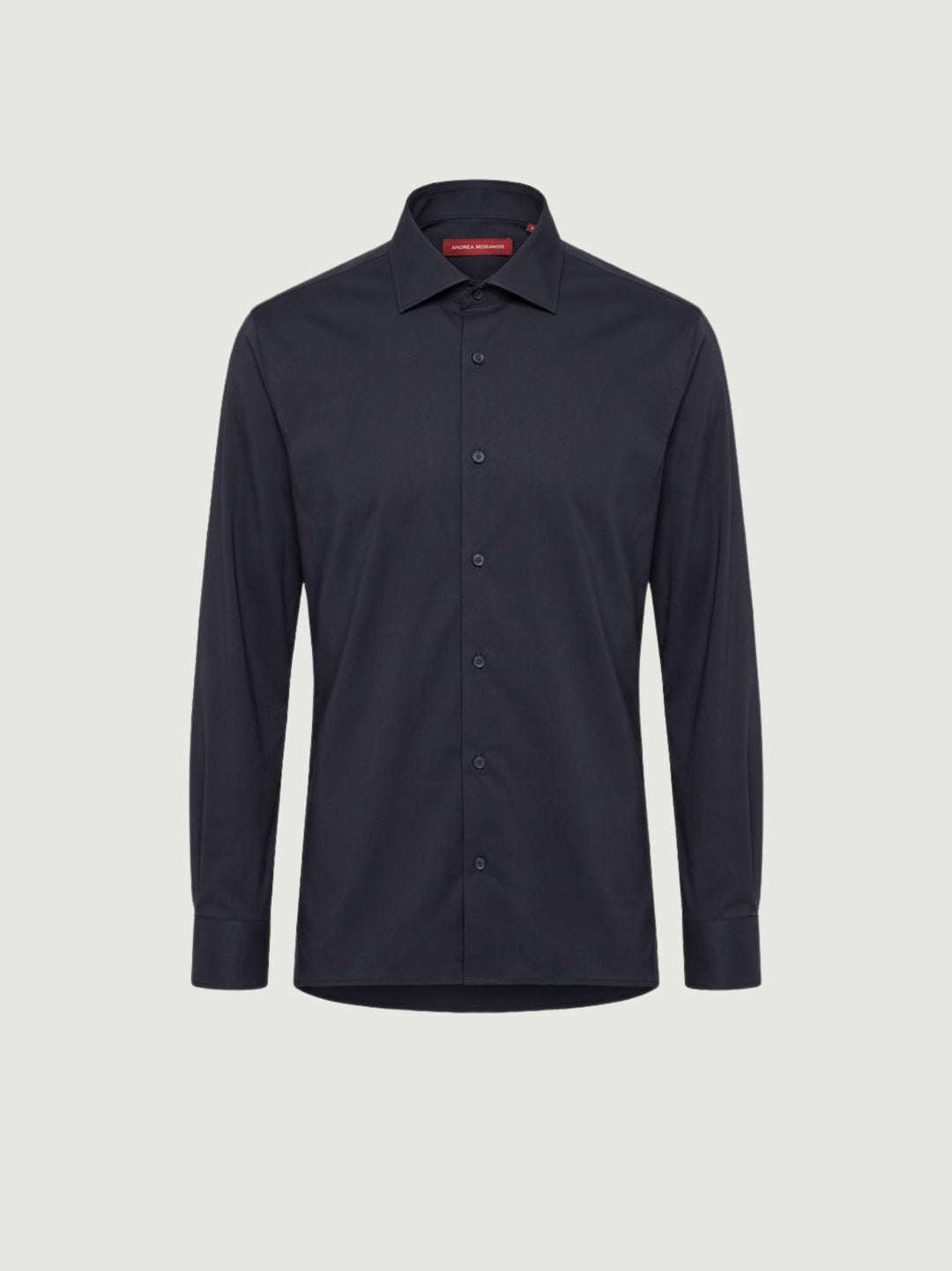 Camicia no stiro con colletto francese blu navy BU27W10CANEU 200 ANDREA MORANDO 