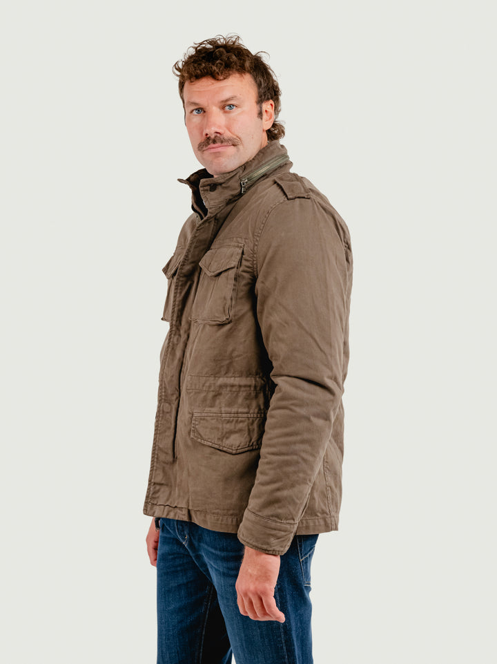 Field jacket in cotone fango con imbottitura separabile BU27W04JKTWILL100 317 ANDREA MORANDO 