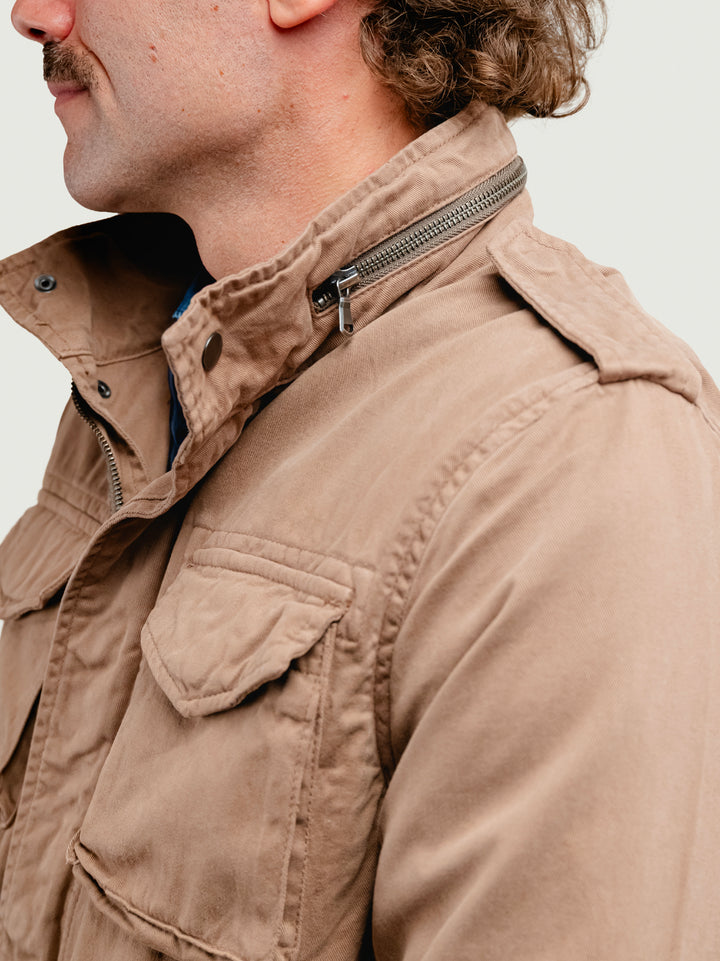 Field jacket in cotone tortora con imbottitura separabile BU27W04JKTWILL100 323 ANDREA MORANDO 
