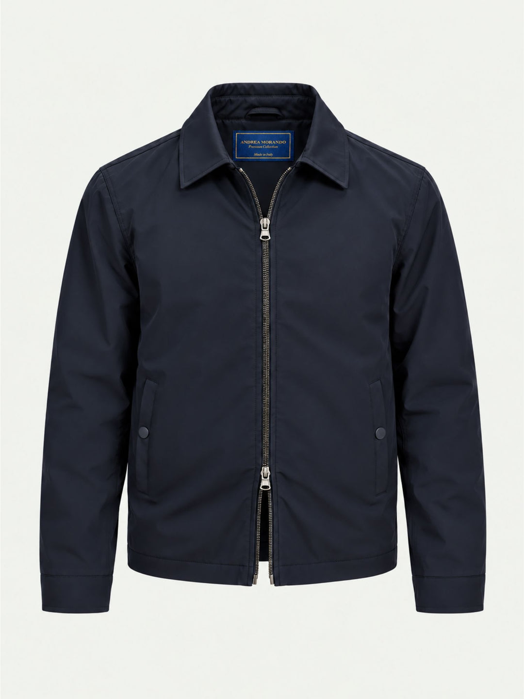 Giacca corta con colletto navy BU27W01FEPA1533TECH 200 ANDREA MORANDO 