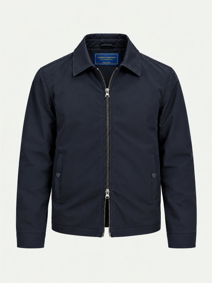 Giacca corta con colletto navy BU27W01FEPA1533TECH 200 ANDREA MORANDO 