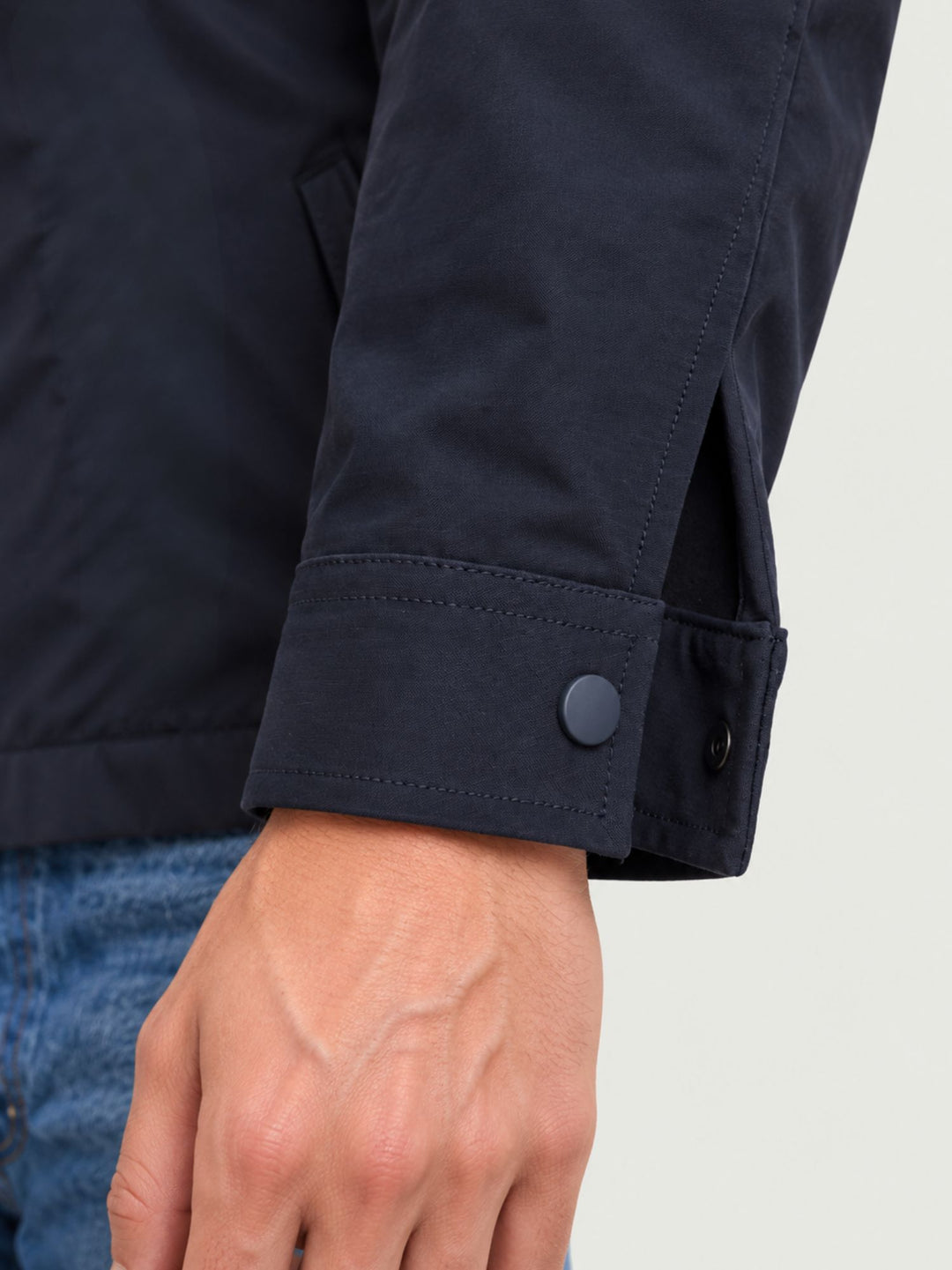 Giacca corta con colletto navy BU27W01FEPA1533TECH 200 ANDREA MORANDO 