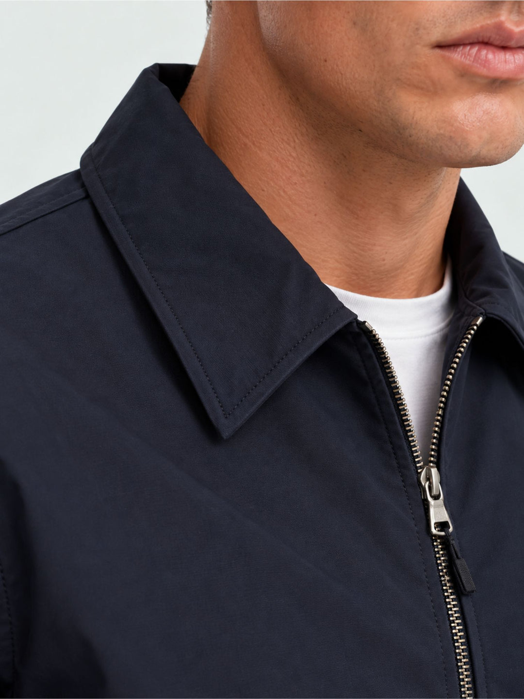 Giacca corta con colletto navy BU27W01FEPA1533TECH 200 ANDREA MORANDO 