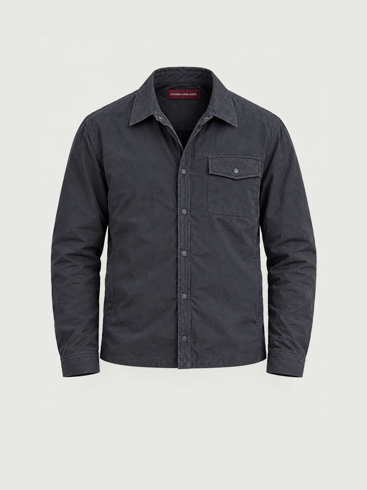 Giacca imbottita con collo camicia navy BU27W05JKCOAT1002 201 ANDREA MORANDO 