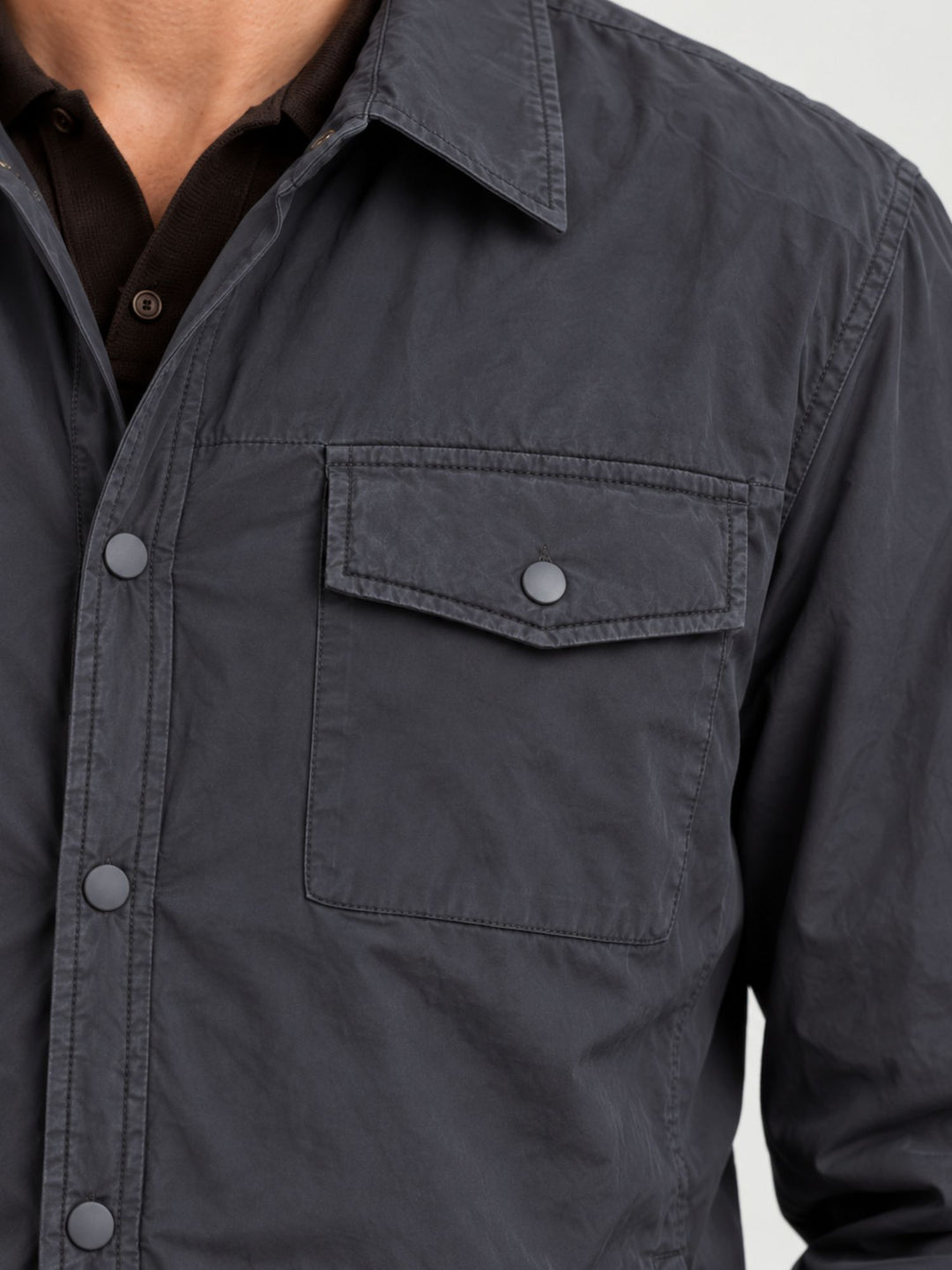 Giacca imbottita con collo camicia navy BU27W05JKCOAT1002 201 ANDREA MORANDO 