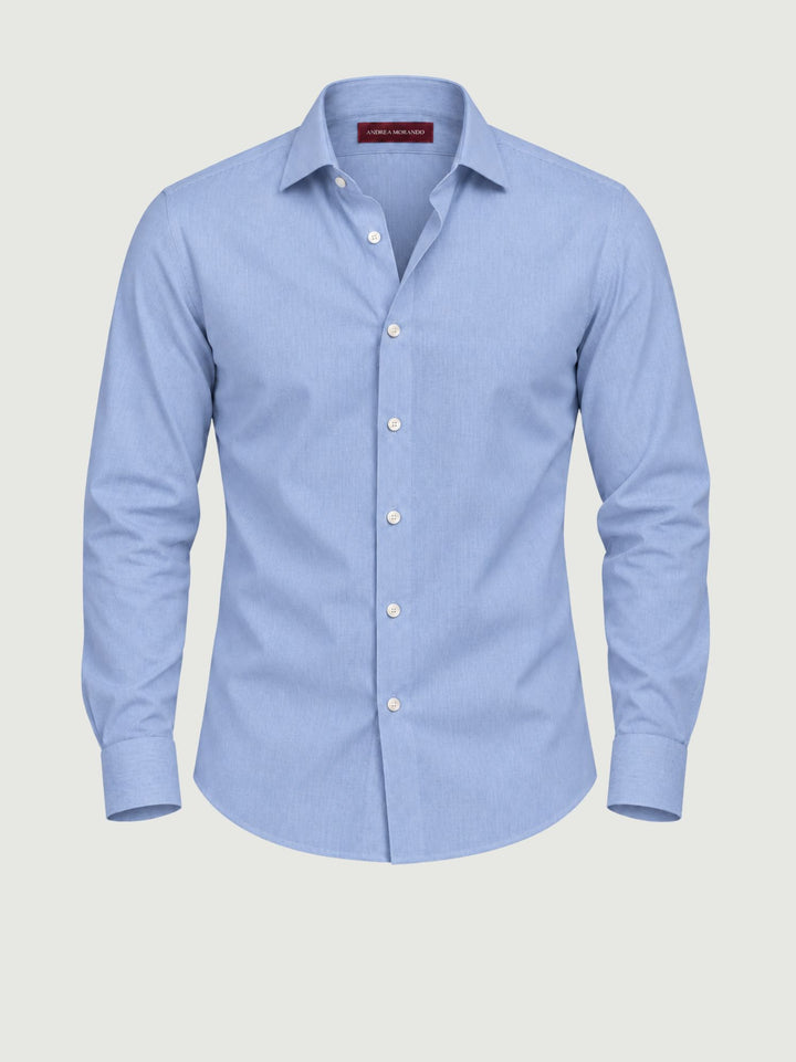Camicia in cotone azzurra BU27W12CATWILL 240 ANDREA MORANDO 