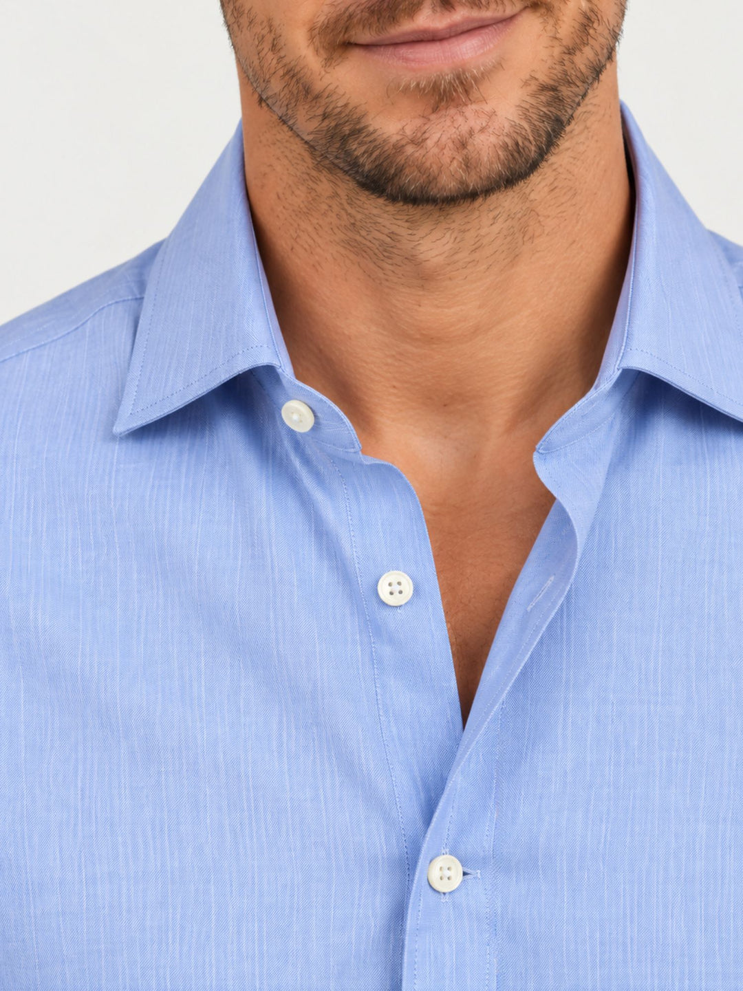 Camicia in cotone azzurra BU27W12CATWILL 240 ANDREA MORANDO 