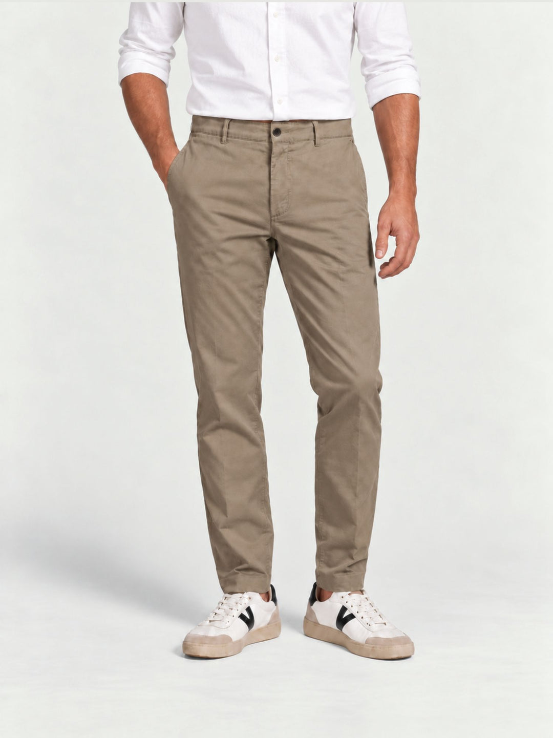 Pantalone chino in cotone beige BU27W15PAPA1321TWILL 110 ANDREA MORANDO 