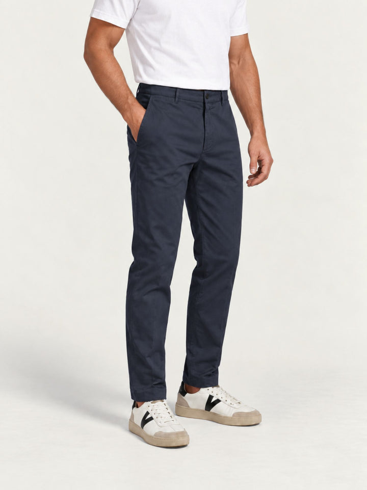 Pantalone chino in cotone navy BU27W15PAPA1321TWILL 200 ANDREA MORANDO 