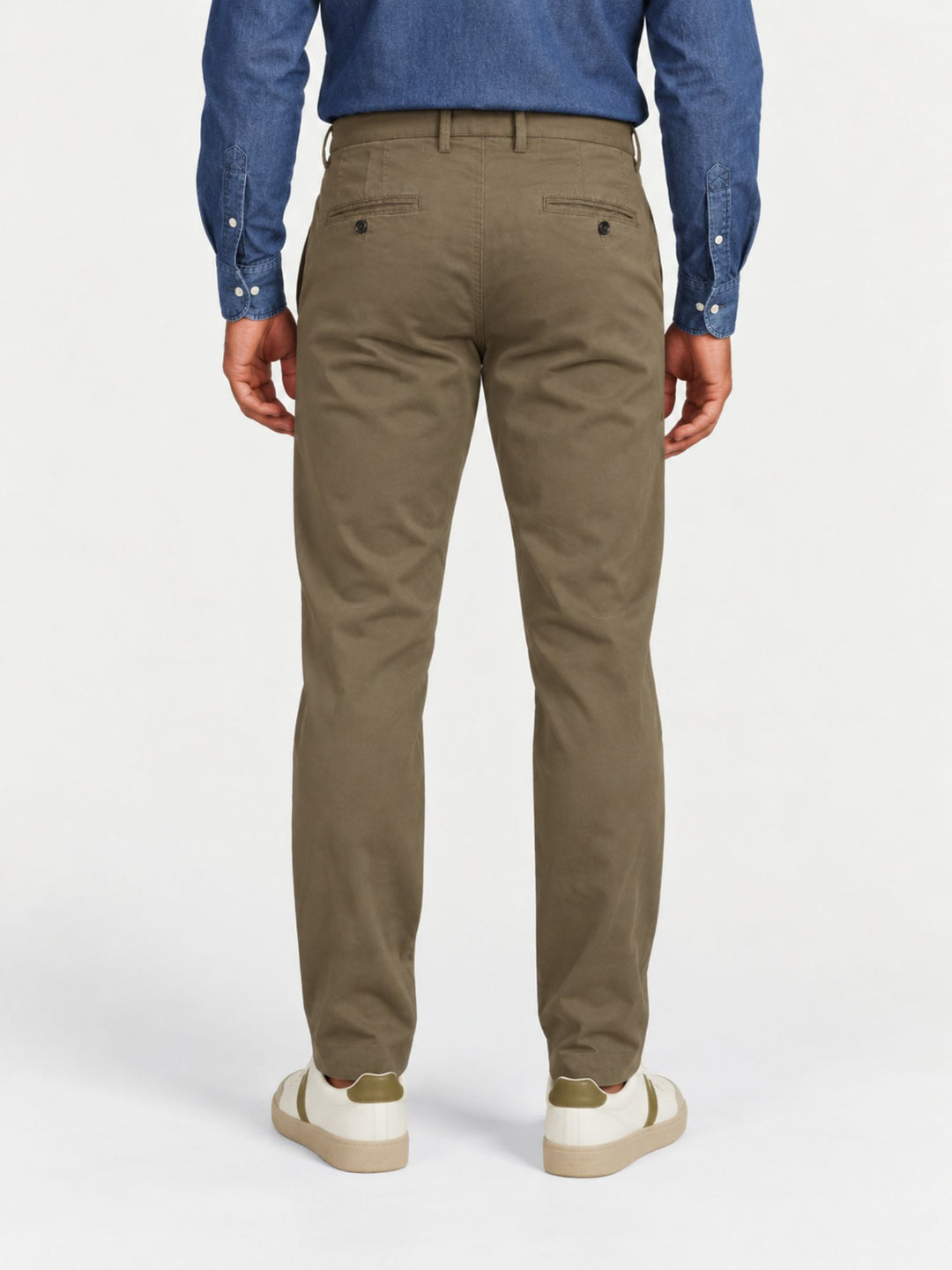 Pantalone chino in cotone verde militare BU27W15PAPA1321TWILL 301 ANDREA MORANDO 
