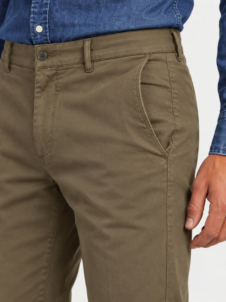 Pantalone chino in cotone verde militare BU27W15PAPA1321TWILL 301 ANDREA MORANDO 