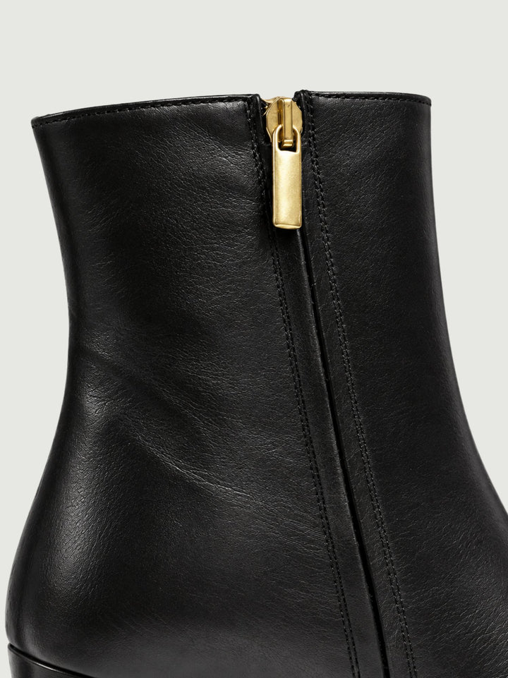 Trochetto in pelle nera con zip oro 2462 NERO ANDREA MORANDO 