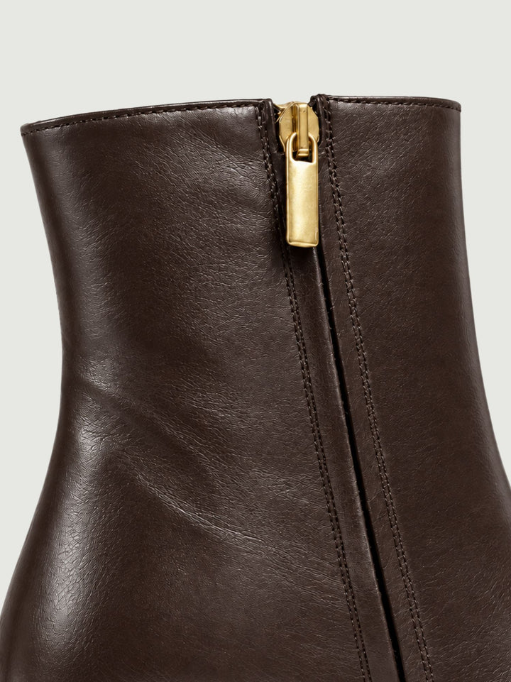 Trochetto in pelle moro con zip oro 2462 T.MORO ANDREA MORANDO 