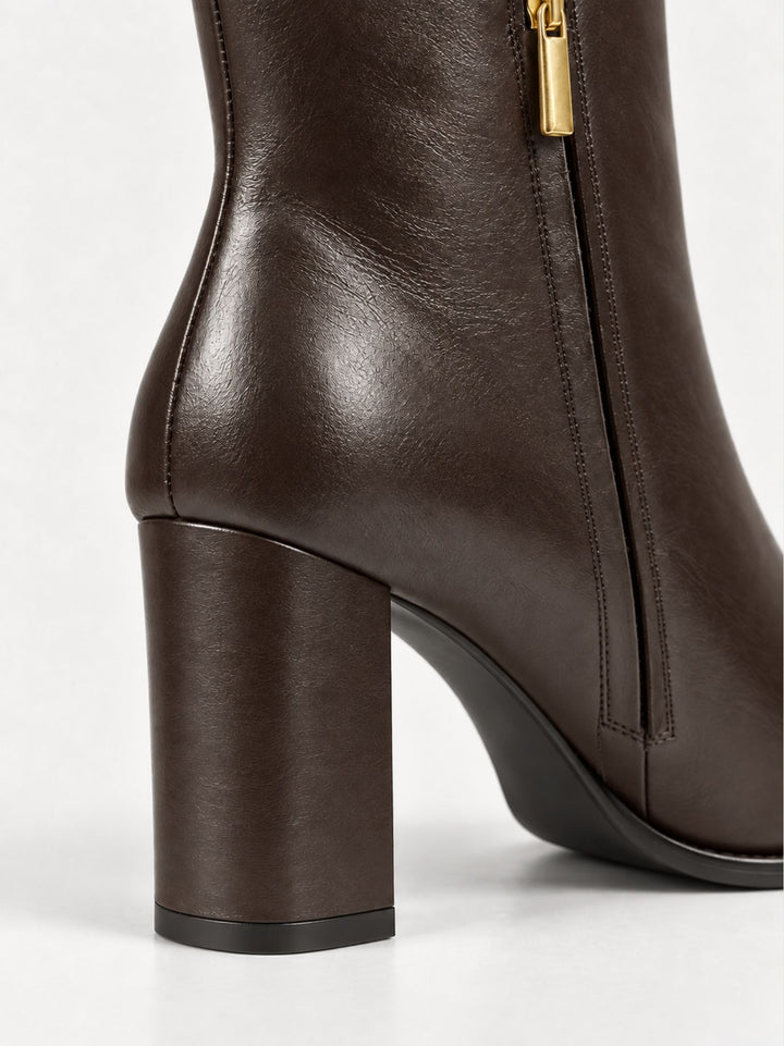 Trochetto in pelle moro con zip oro 2462 T.MORO ANDREA MORANDO 