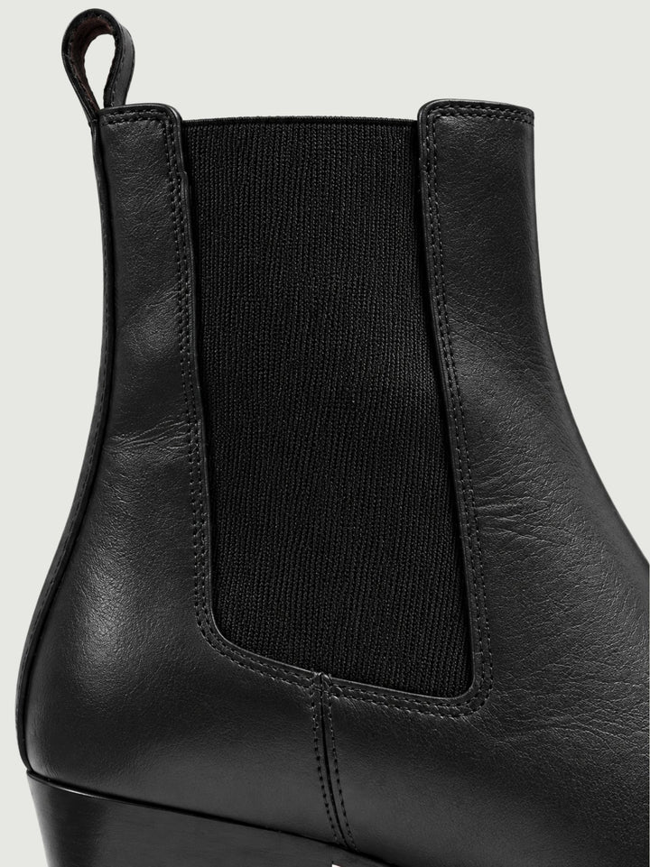 Stivaletto beatles in pelle scamosciata moro 2587 NERO ANDREA MORANDO 
