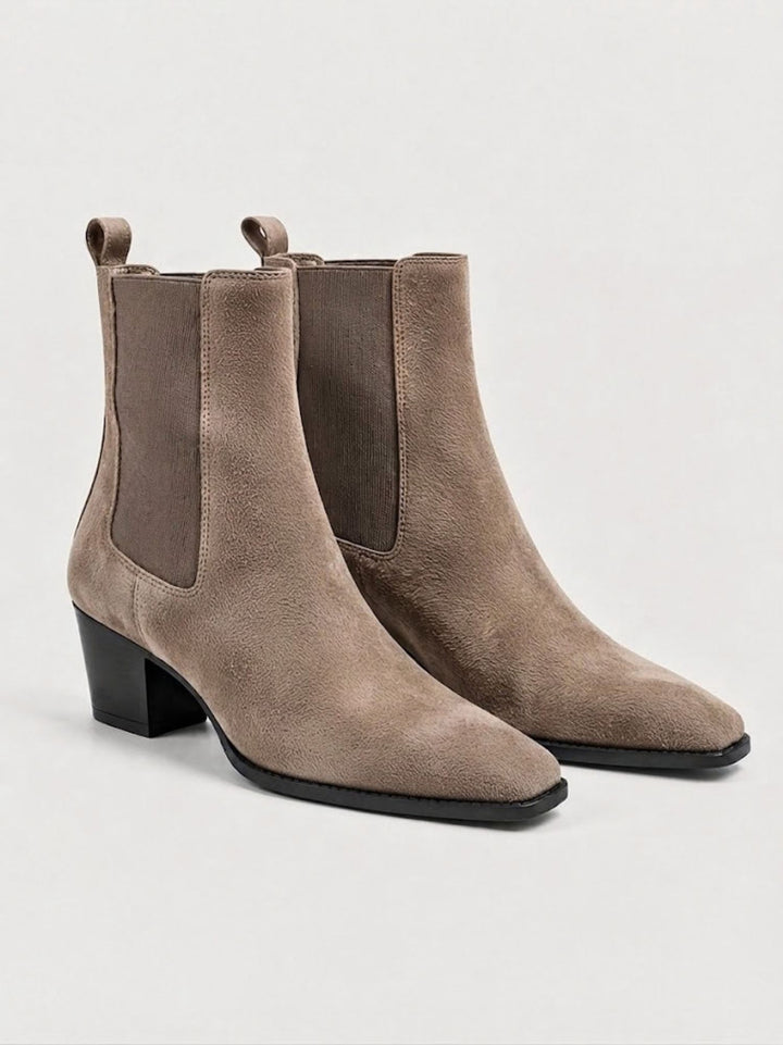 Stivaletto beatles in pelle scamosciata beige 2587 TAUPE ANDREA MORANDO 