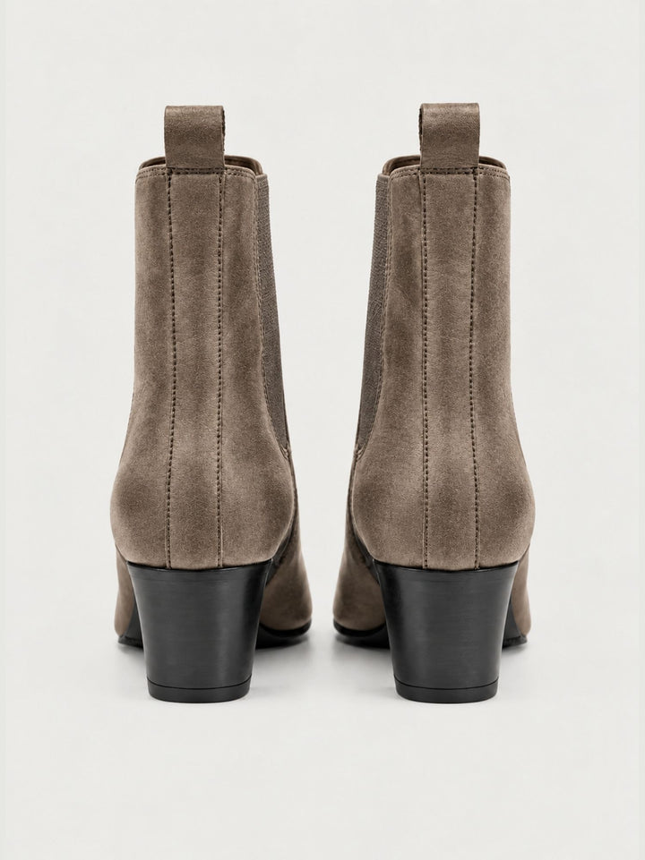 Stivaletto beatles in pelle scamosciata beige 2587 TAUPE ANDREA MORANDO 