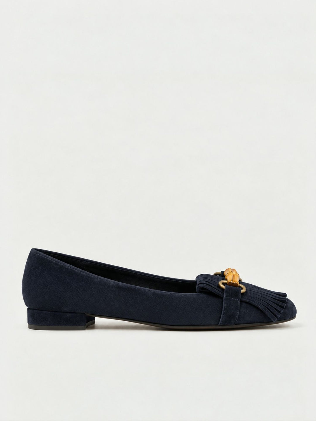 Ballerina con morsetto in bambù in pelle scamosciata navy 4875/11 BLU NAVY ANDREA MORANDO 