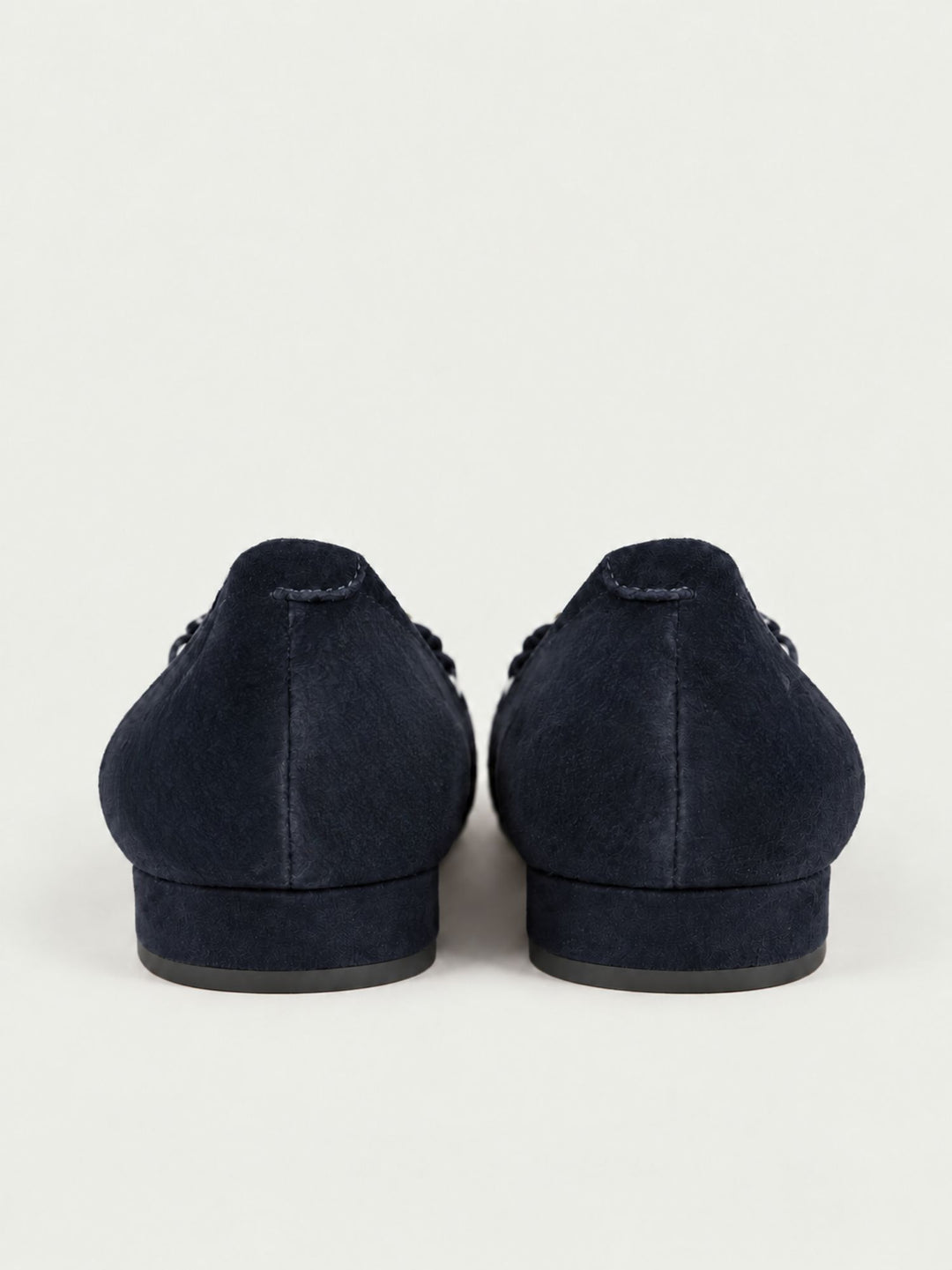 Ballerina con morsetto in bambù in pelle scamosciata navy 4875/11 BLU NAVY ANDREA MORANDO 