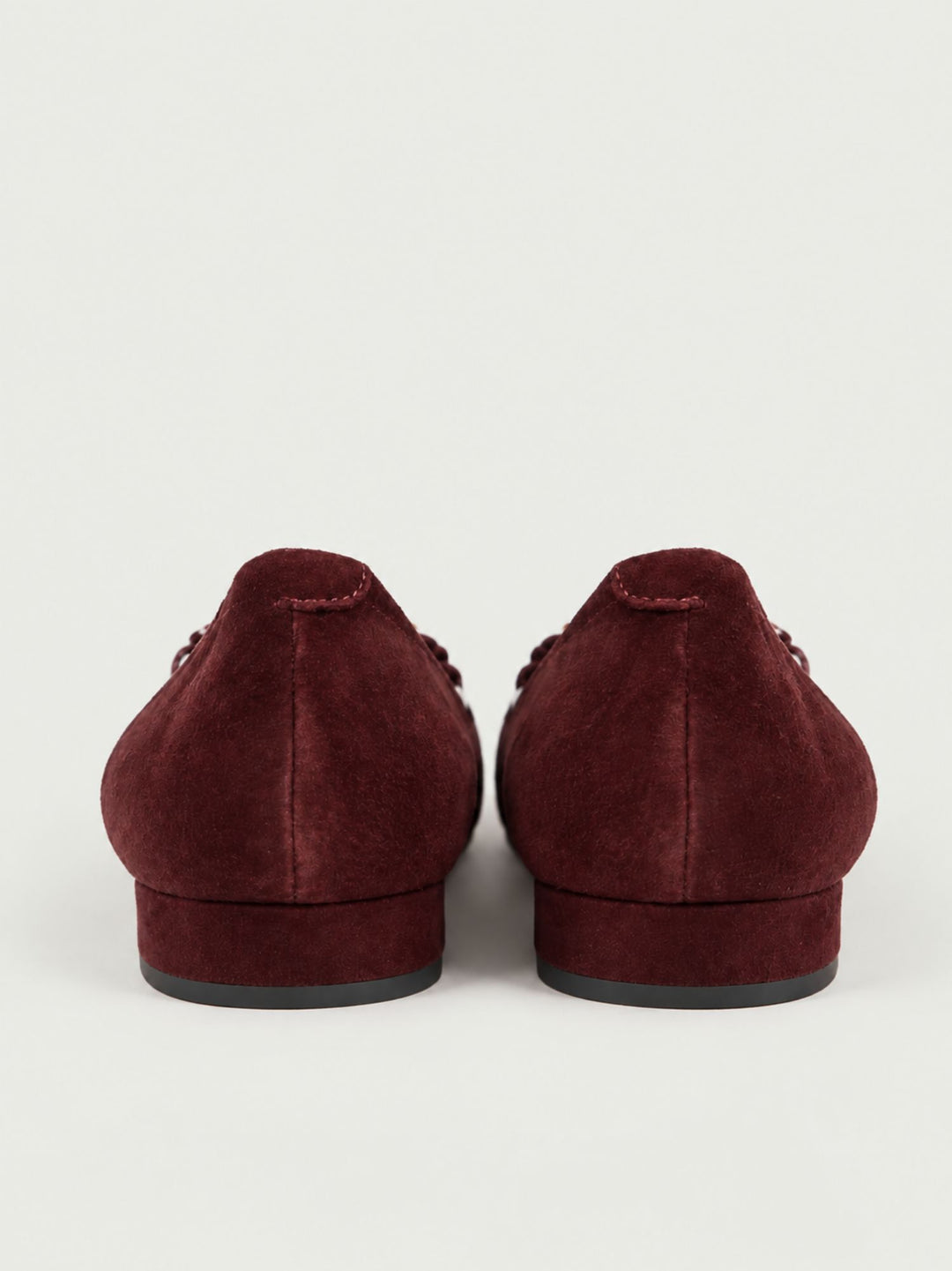 Ballerina con morsetto in bambù in pelle scamosciata bordeaux 4875/11 BORDEAUX ANDREA MORANDO 