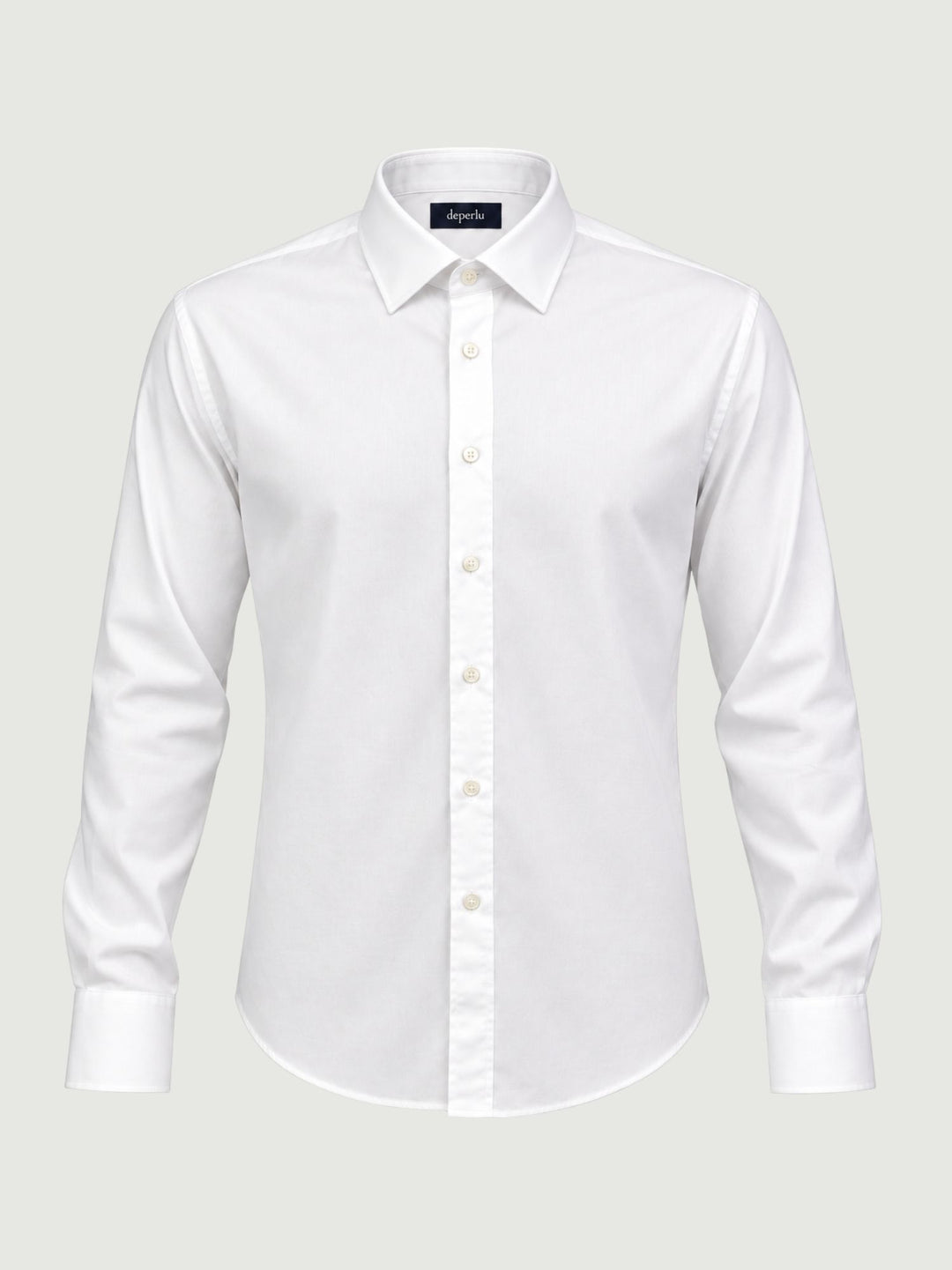 Camicia in cotone popeline bianca DUKE 01 DEPERLU 