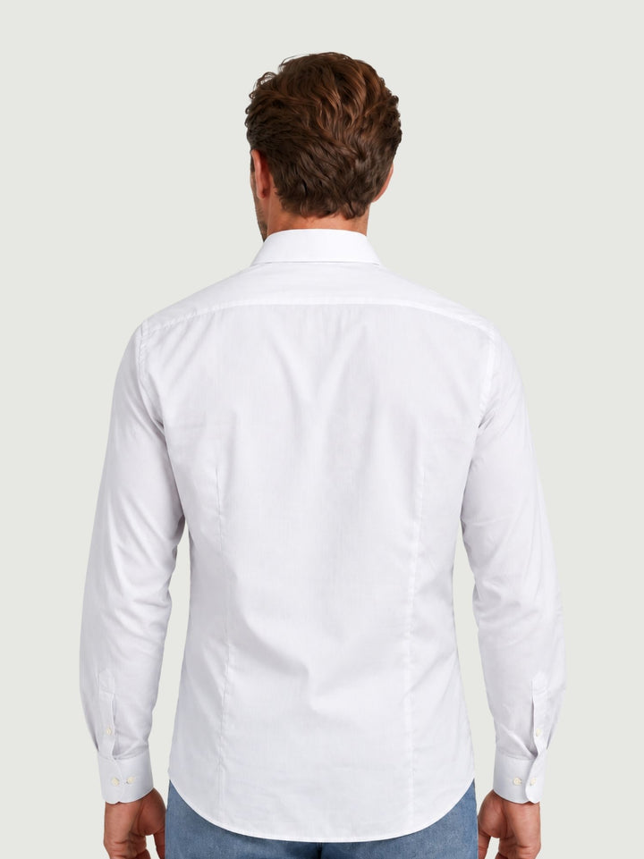Camicia in cotone popeline bianca DUKE 01 DEPERLU 