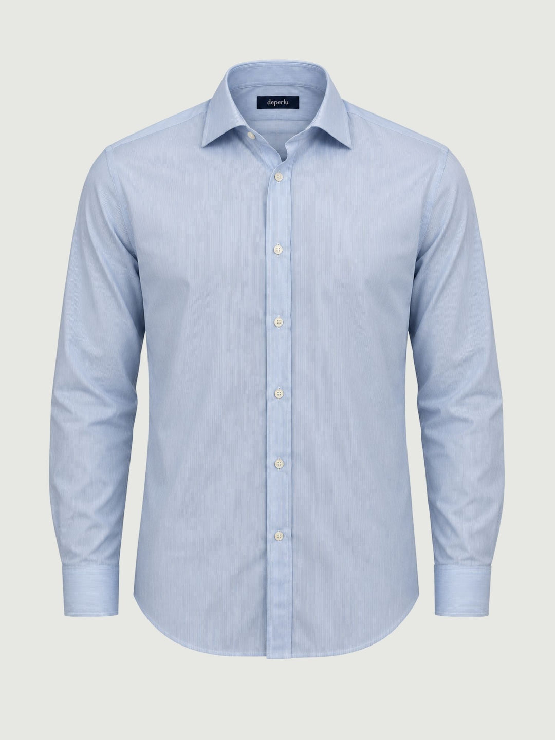 Camicia in cotone popeline azzurra DUKE 02 DEPERLU 