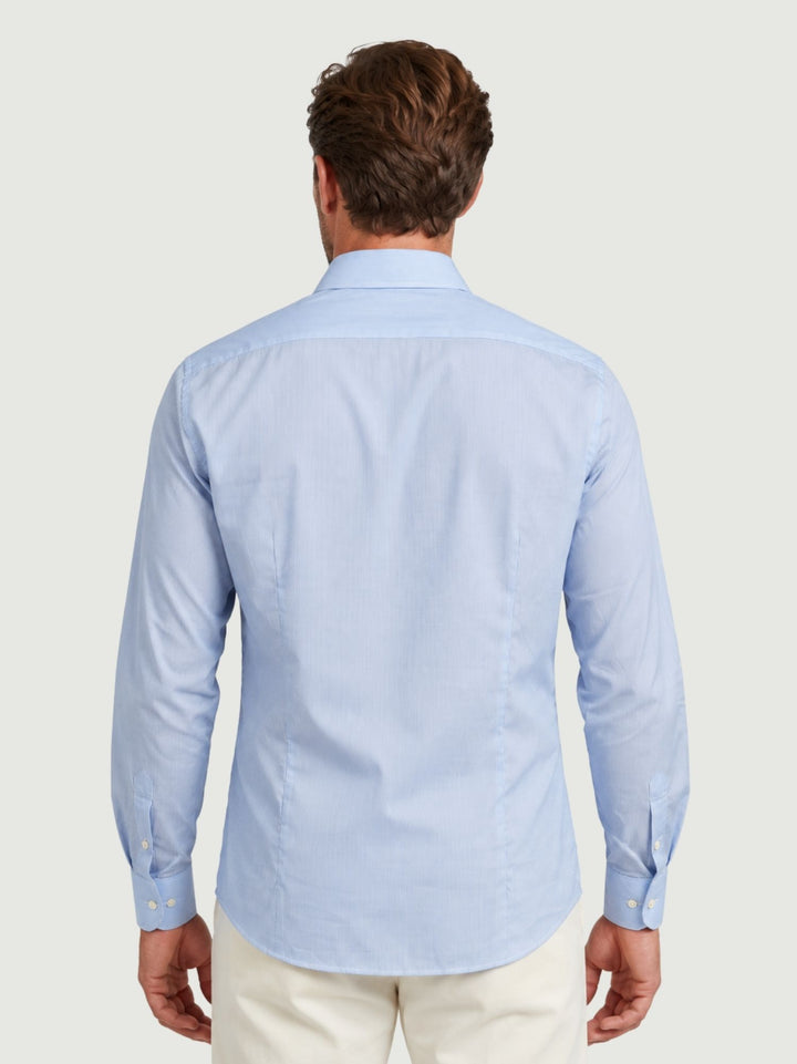 Camicia in cotone popeline azzurra DUKE 02 DEPERLU 