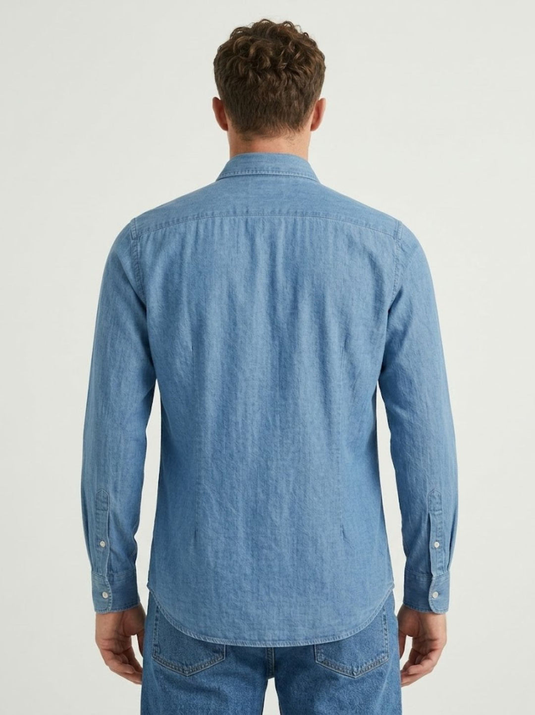 Camicia Nelson in denim medio NELSON 01 DEPERLU 