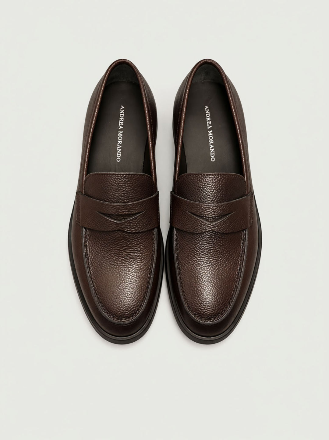 Mocassino penny in pelle marrone 1044 WOOD ANDREA MORANDO 