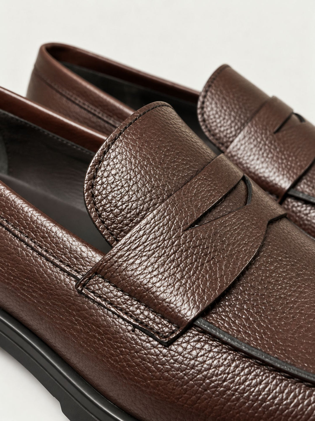 Mocassino penny in pelle marrone 1044 WOOD ANDREA MORANDO 